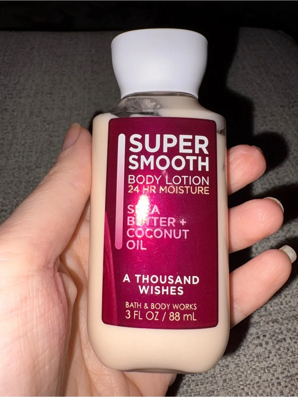 Bath & Body Works Super Smooth Body Lotion - Cream & Deep Pink Label